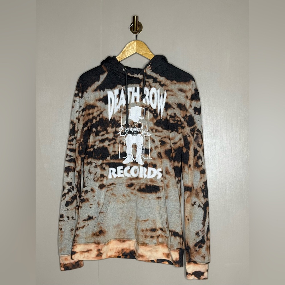 Death Row Records Tie Dye Hoodie Venley Graphic Sweatshirt Size‎ Large